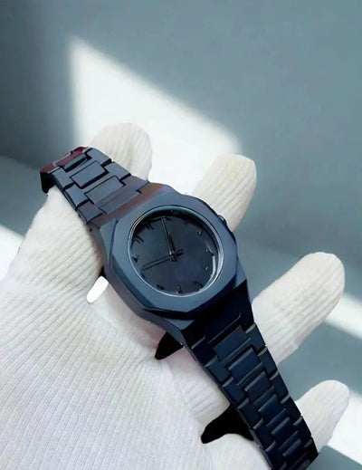 Full BLACK AURA Quartz Watch – Lightweight Design, , Premium Quality & Finish - Best Quality Analog Watch For Boys - Watch For Men | Full Black Color Watch